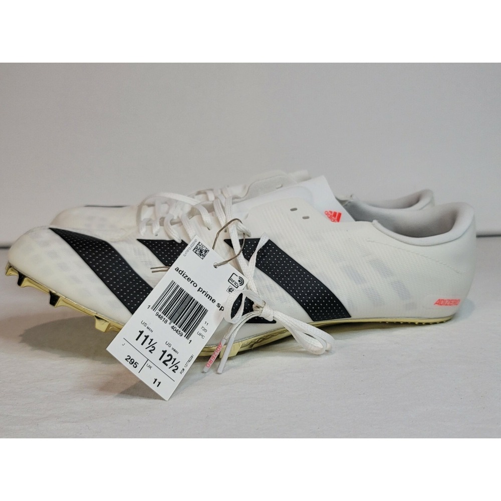 Adidas Track Spikes Mens 12. Adizero Prime Sprint Shoes Tokyo White Q46389. NEW